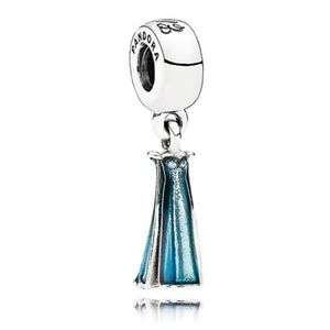 Authentic Pandora Disney Elsa's Shimmering Blue Dress Dangle